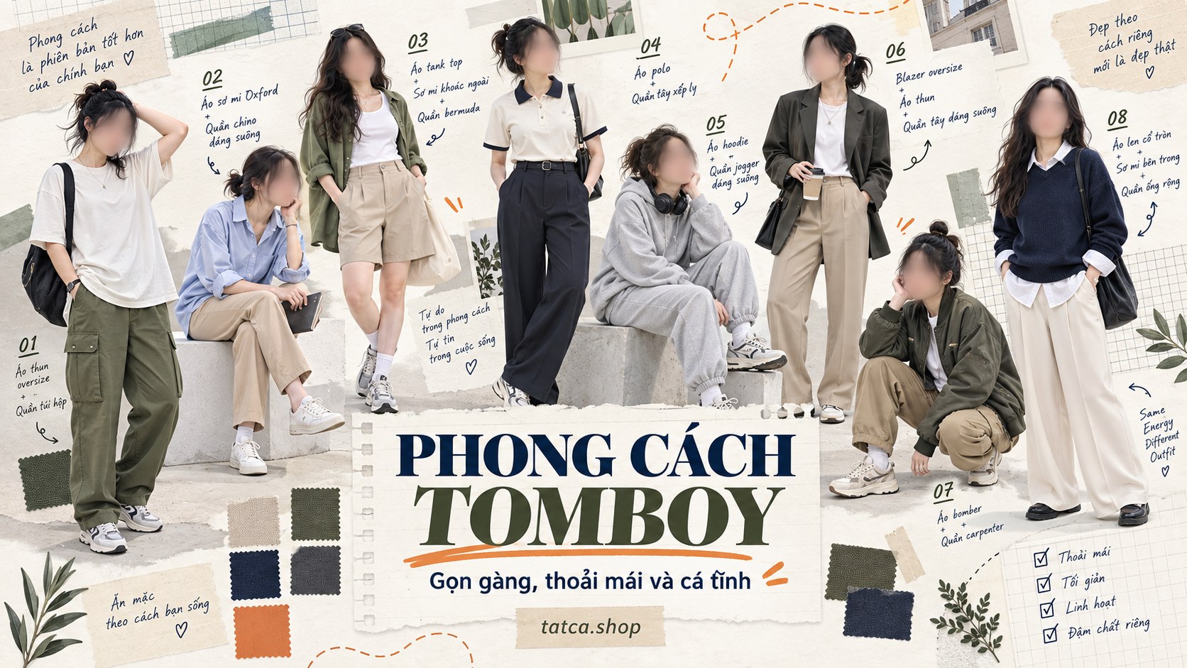 Phong Cách Tomboy: Gọn Gàng, Thoải Mái Và Cá Tính